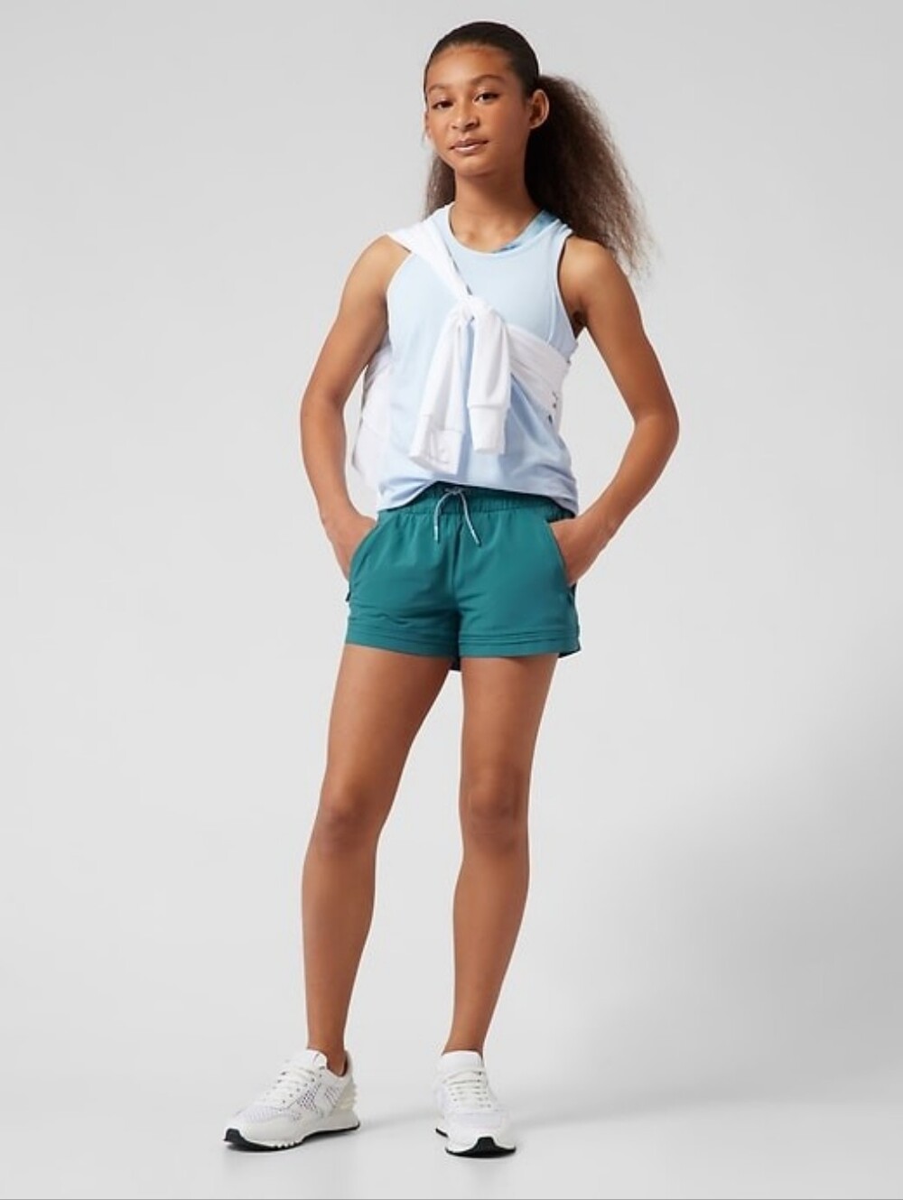 Athleta Girl Road Trippin' Short Teal Green Size XXL 16